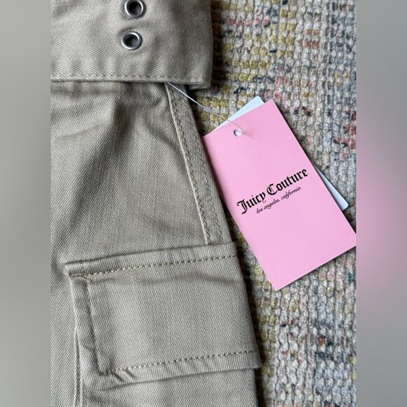 New Juicy Couture Belted Cargo Mini Skirt in Nomad Brown Tan Women’s 29 - Picture 5 of 7